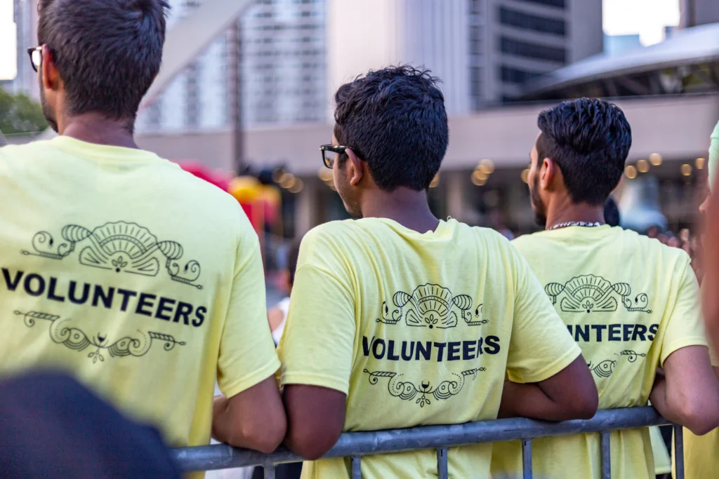 Volunteers at a non-profit organization supported by IT services